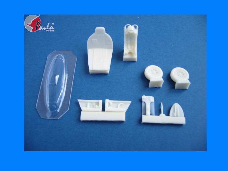 C72050  Saab J29 Tunnan Cockpit set, Wheels & Vacu canopy 1/72